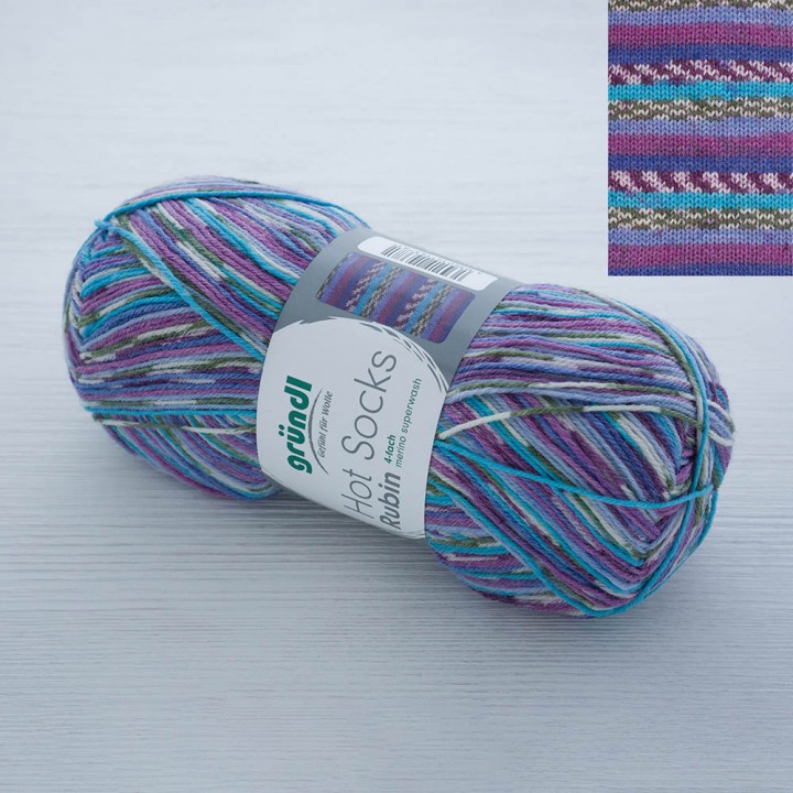 Gruendl Hot Socks Rubin цвет 01 lila-blau multicolor
